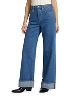 The Masha Straight-Leg Cuffed Jeans