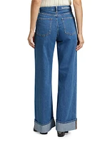 The Masha Straight-Leg Cuffed Jeans