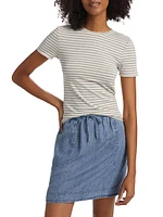 Bamboo Striped Stretch Jersey T-Shirt