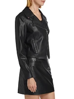 Faux Leather Biker Jacket