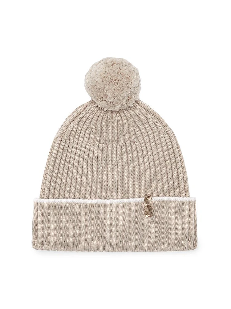 Cashmere Rib Knit Beanie