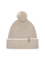 Cashmere Rib Knit Beanie