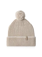 Cashmere Rib Knit Beanie