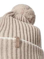 Cashmere Rib Knit Beanie