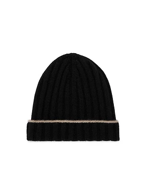 Cashmere Rib Knit Beanie