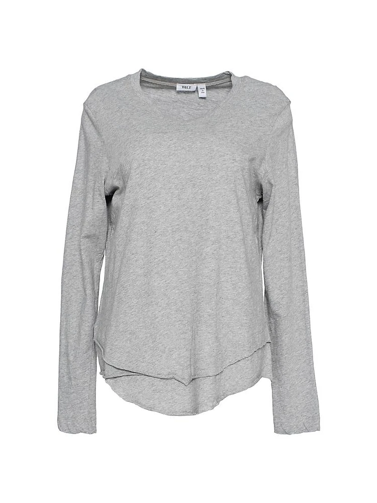 Long Sleeve Mock Layer Tee