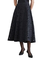 Techno Virgin Wool Circle Skirt