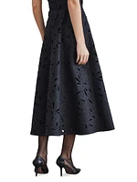 Techno Virgin Wool Circle Skirt