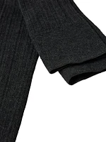 Stretch Cashmere Rib Knit Socks