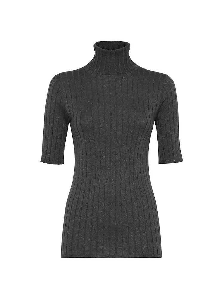 Cashmere and Silk Turtleneck Sweater