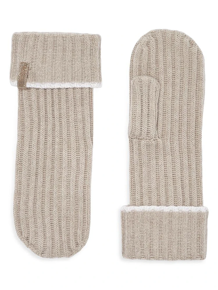 Cashmere Rib Knit Mittens