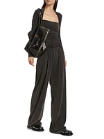 Ruched Long-Sleeve Top