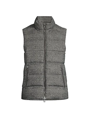 Prince Of Wales Check Wool-Blend Vest