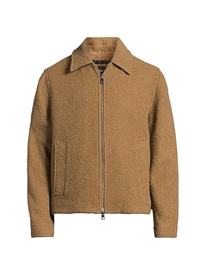 Boucle Zip Shirt Jacket