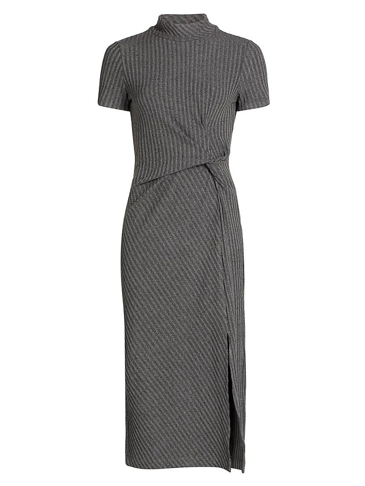 Flint Rib-Knit Midi-Dress