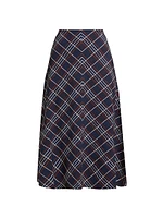 Thea Plaid Midi-Skirt