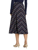 Thea Plaid Midi-Skirt