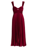 Giselle Pleated Midi-Dress