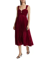 Giselle Pleated Midi-Dress