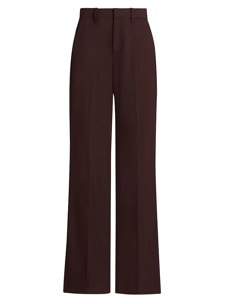 Hirsh Wool-Blend Straight-Leg Pants