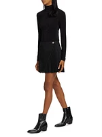 Callen Pleated Wrap Miniskirt