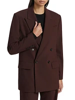 Calla Wool-Blend Double-Breasted Blazer