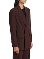 Calla Wool-Blend Double-Breasted Blazer