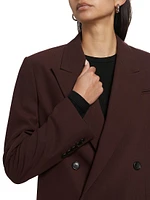 Calla Wool-Blend Double-Breasted Blazer