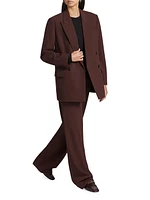 Calla Wool-Blend Double-Breasted Blazer