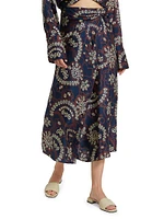 Clara Paisley Wrap Midi-Skirt