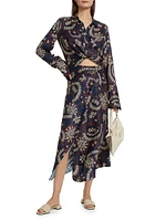 Clara Paisley Wrap Midi-Skirt