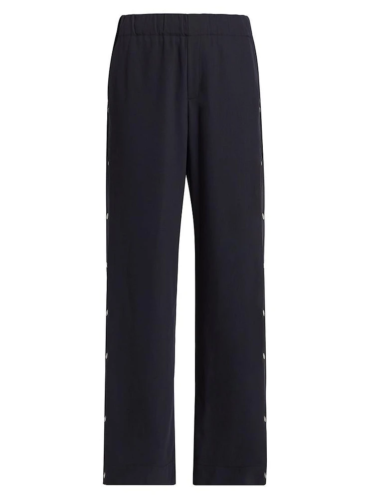 Jackson Wool-Blend Snap Pants