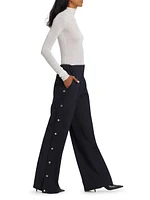 Jackson Wool-Blend Snap Pants