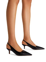 Tanner 45MM Leather Slingback Pumps