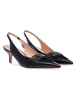 Tanner 45MM Leather Slingback Pumps