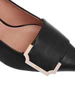 Hayes 45MM Leather Block Heel Pumps