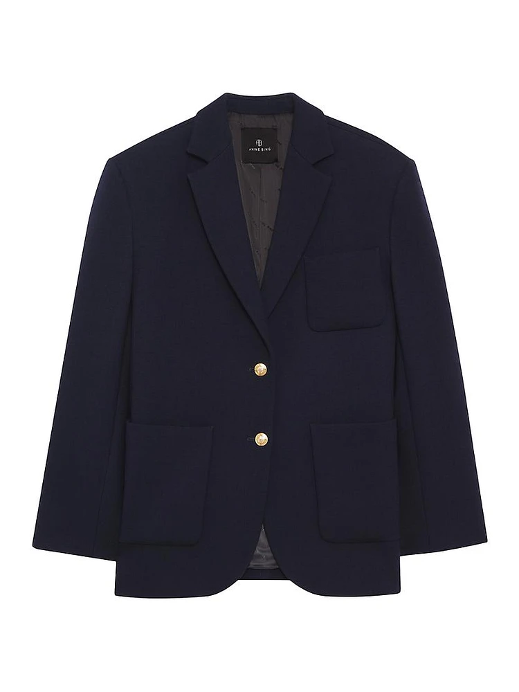 Kinsley Wool-Blend Single-Breasted Blazer