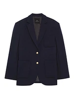 Kinsley Wool-Blend Single-Breasted Blazer