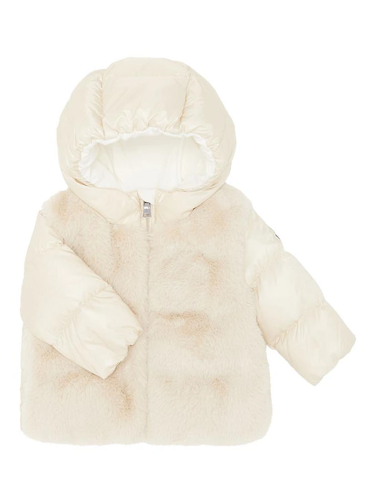 Baby Girl's & Little Natas Faux Fur Nylon Down Jacket