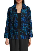 Blue Moon Jacquard A-Line Jacket