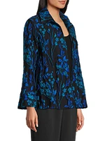 Blue Moon Jacquard A-Line Jacket