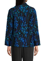 Blue Moon Jacquard A-Line Jacket