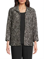 Elegance Jacquard A-Line Jacket