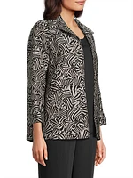 Elegance Jacquard A-Line Jacket