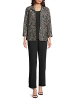 Elegance Jacquard A-Line Jacket