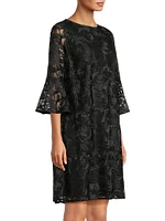 Bella Soirée Lace A-Line Midi-Dress