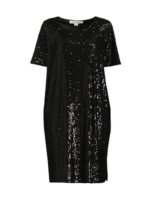 Sequined Caftan Midi-Dress