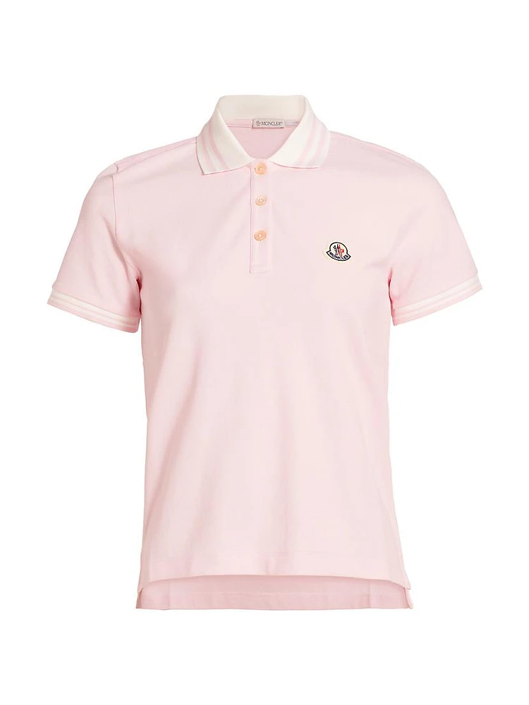 Logo Cotton Polo Top