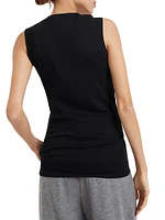 Stretch Cotton Ribbed Jersey Top