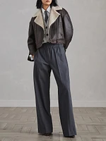 Tropical Luxury Wool Loose Track Trousers